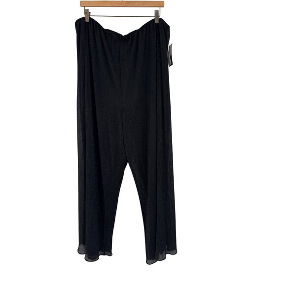 Alex Evenings Womens Black Palazzo Pants pleaded sparkle Size 3X plus new $119 - Picture 1 of 4
